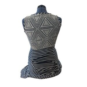 Finn‎ & Clover Dress Striped Sleeveless Crochet Back Casual